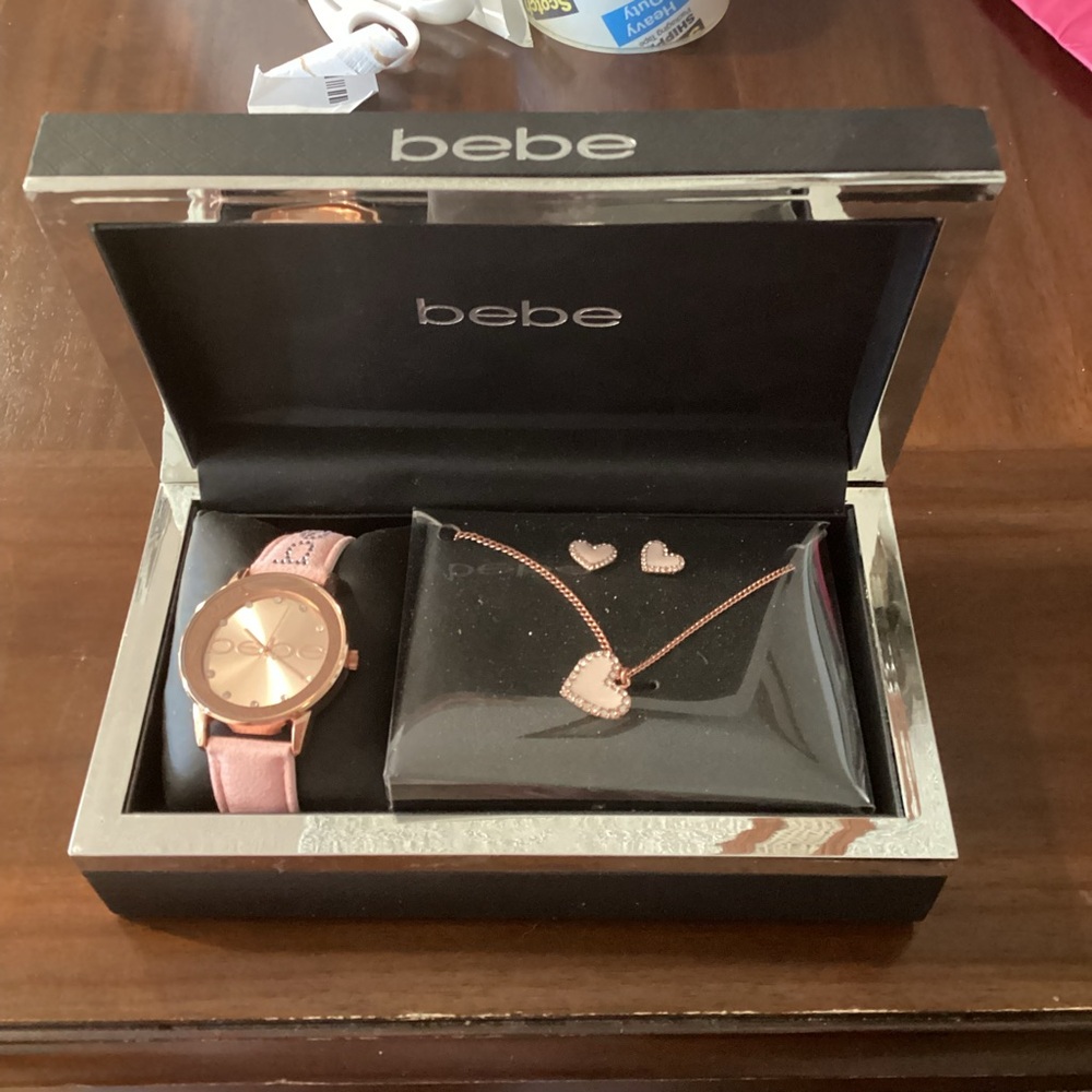 Bebe Watch & Necklace Set